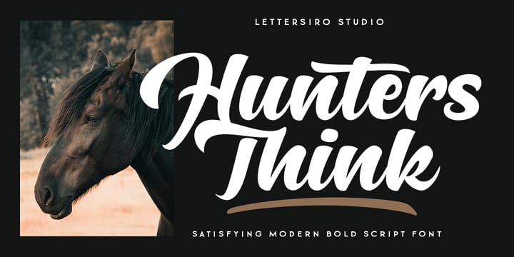 Hunters Think Font Poster 1