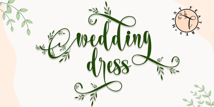 Wedding Dress Font Poster 1