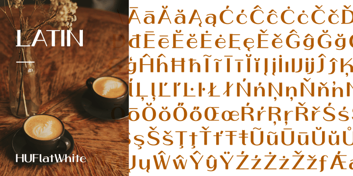 HU Flat White Font Poster 4