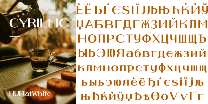 HU Flat White Font Poster 6