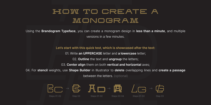 Brandogram Font Poster 5