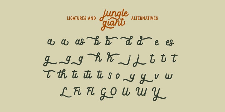Jungle Giant Font Poster 8