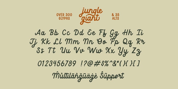 Jungle Giant Font Poster 7