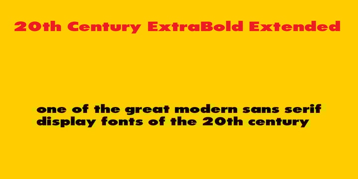 20th Century ExtraBold Extended