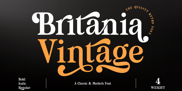 Britania Vintage Font Poster 1