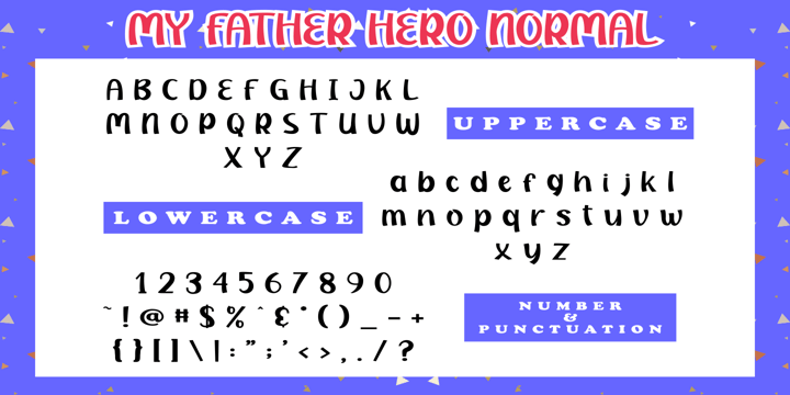 My Hero Father Font Poster 13