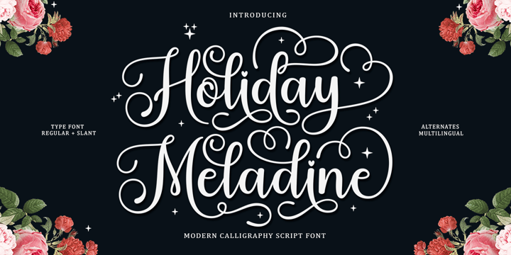Holiday Meladine Font Poster 1