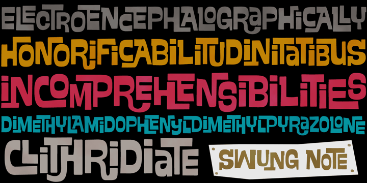 Swung Note Font Poster 7