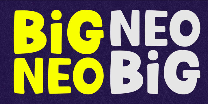 Big Neo Font Poster 1