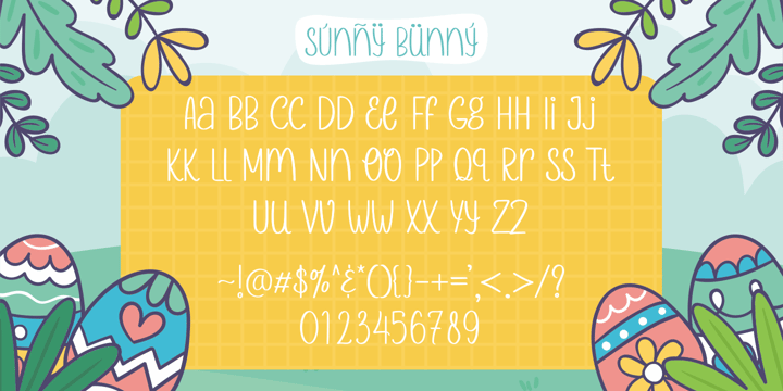 Sunny Bunny Font Poster 11