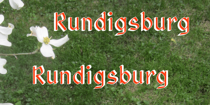 Rundigsburg Font Poster 1