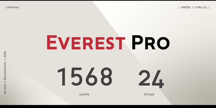 Everest Pro Font Poster 2