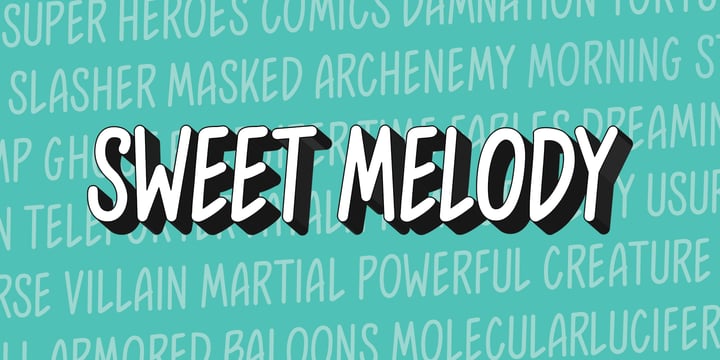 Sweet Melody Font Poster 5