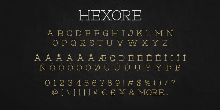 Hexore Font Webfont Desktop Myfonts