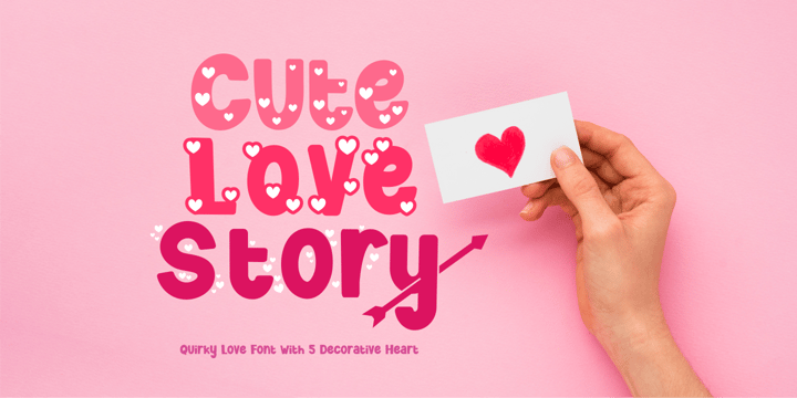 Cute Love Story Font Poster 1