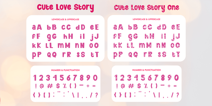 Cute Love Story Font Poster 10