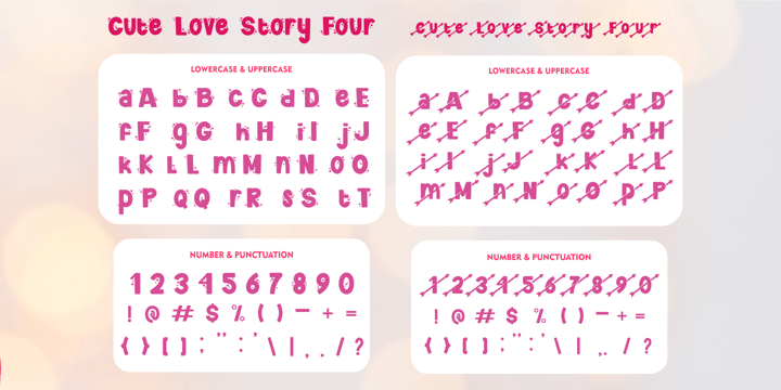 Cute Love Story Font Poster 12