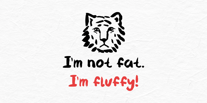 Fluffy Tiger Font Poster 2