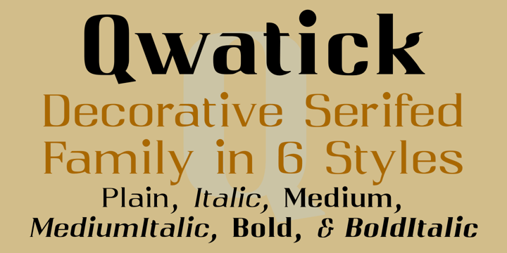 Qwatick Font Poster 1
