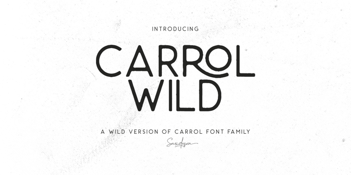 Carrol Wild Font Poster 2