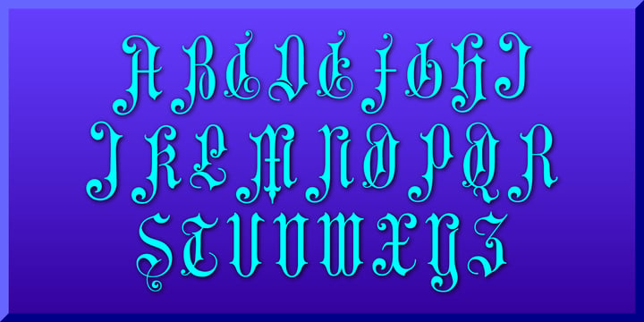 Gothic Initials Four Font Poster 5