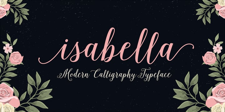 Isabella Script Font Poster 1