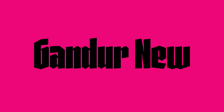 Gandur New Font Poster 1