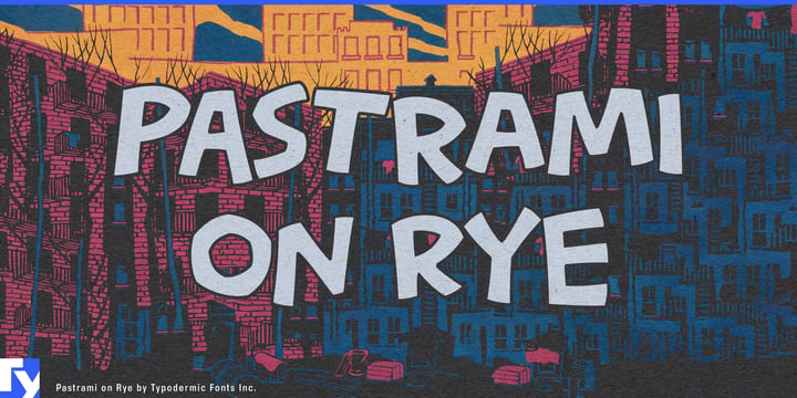 Pastrami on Rye Font Poster 1