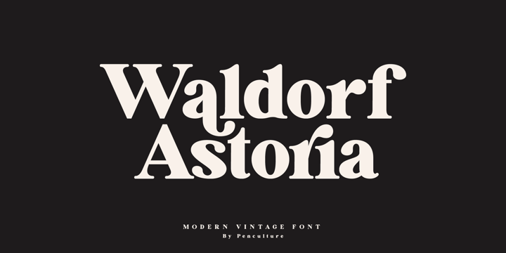 Waldorf Astoria Font Poster 1