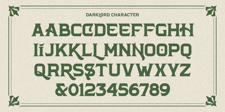 Darklord Font Poster 8