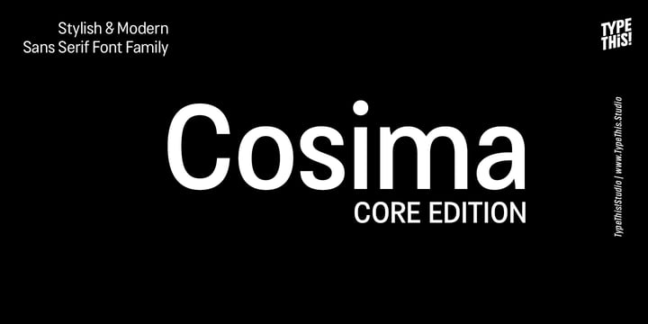 Cosima Core Edition Font Poster 1