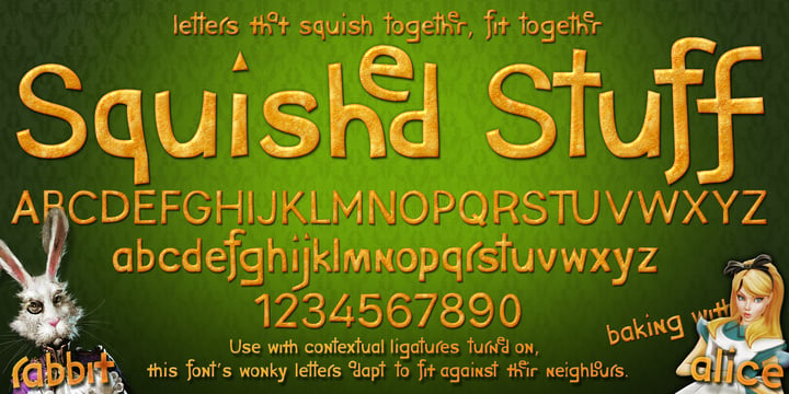 DT Squished Stuff Font Poster 8