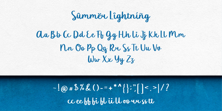 Summer Lightning Font Poster 2