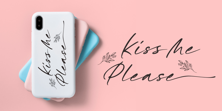 Kiss Me Font Poster 8