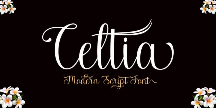 Celtia Script Font Poster 1