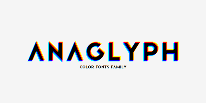 Anaglyph Font Poster 2