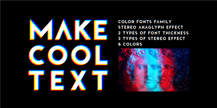 Anaglyph Font Poster 14