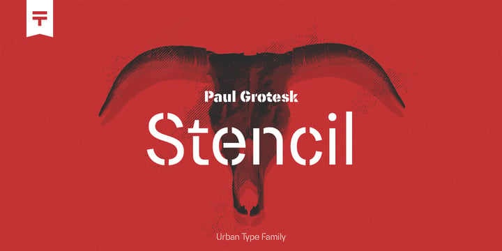 Paul Grotesk Stencil Font Poster 1