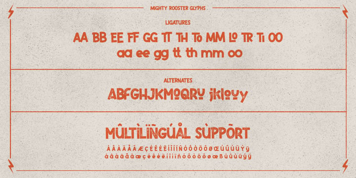 Mighty Rooster Font Poster 10