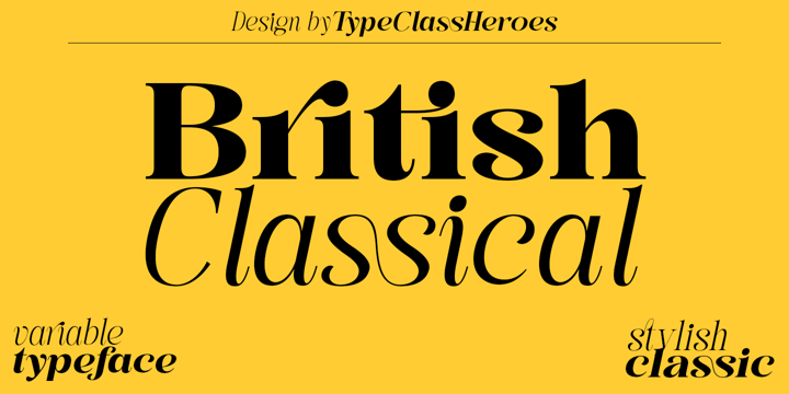 British Classical Font Poster 1