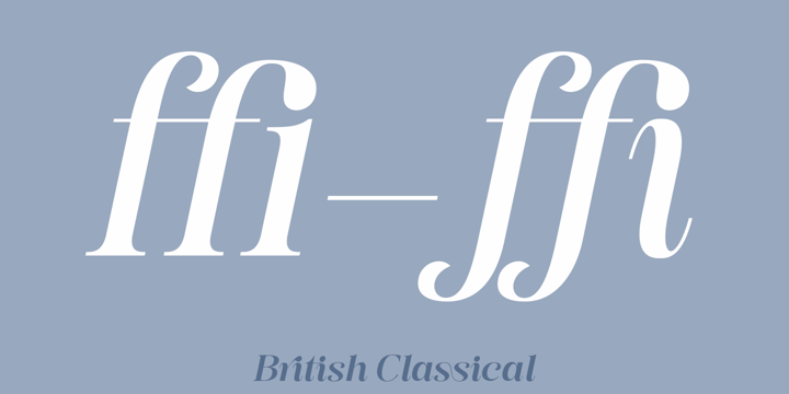 British Classical Font Poster 13