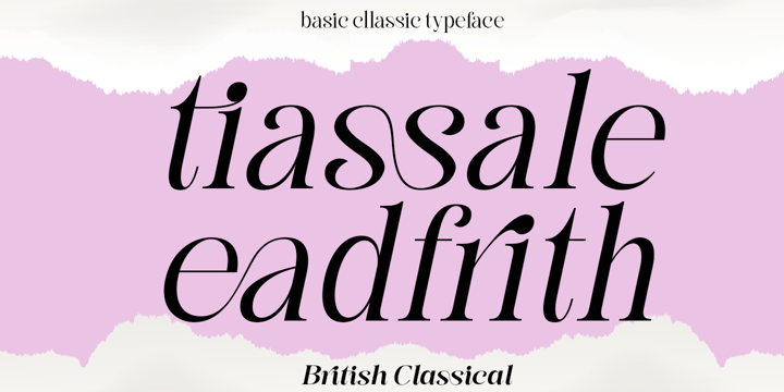 British Classical Font Poster 11