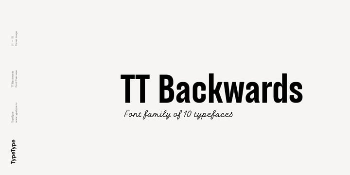 TT Backwards Font Poster 1