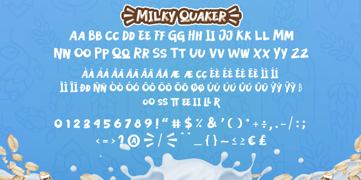 Milky Quaker Font Webfont Desktop Myfonts