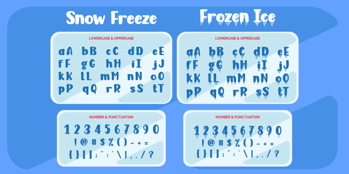 Snow Freeze Font Poster 10