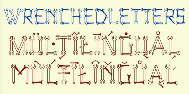 WrenchedLetters Font Poster 6