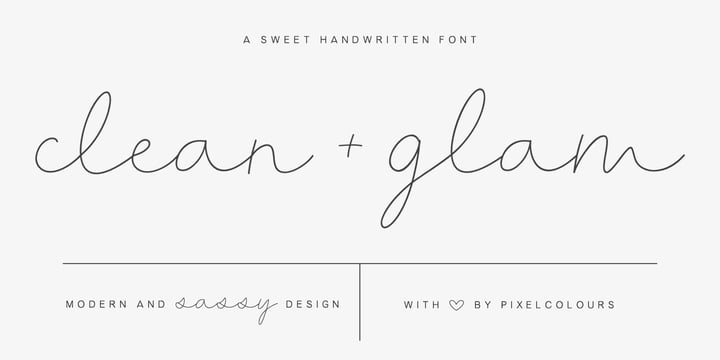 Clean and Glam Font Poster 1