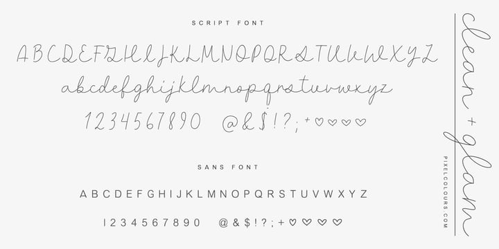 Clean and Glam Font Poster 13