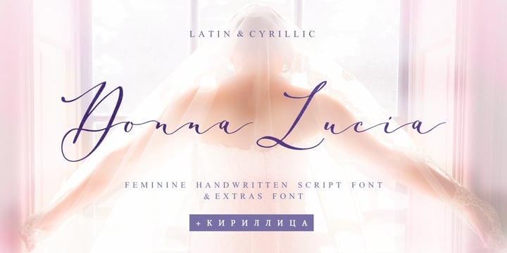 Donna Lucia Cyrillic Font Poster 1