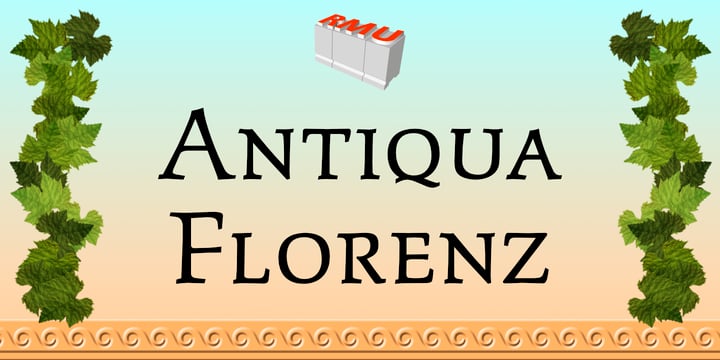 Antiqua Florenz Font Poster 1